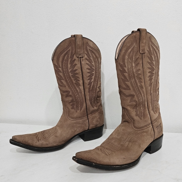 Rudel Western Boots Embroidered Pointed Toe Cowboy Boots Men's Size 9.5 - Picture 8 of 16